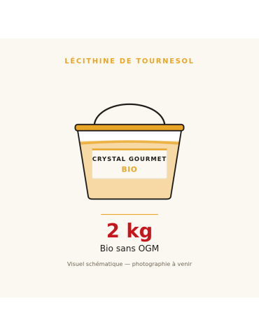 Lécithine de Tournesol Bio Liquide 2 kg | Crystal Gourmet