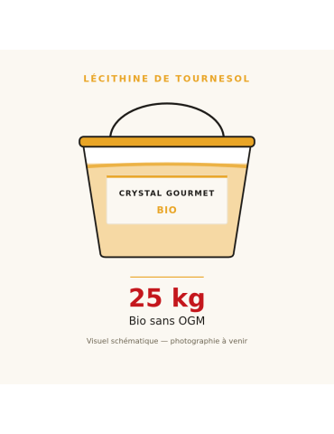 Lécithine de Tournesol Bio Liquide 25 kg | Crystal Gourmet