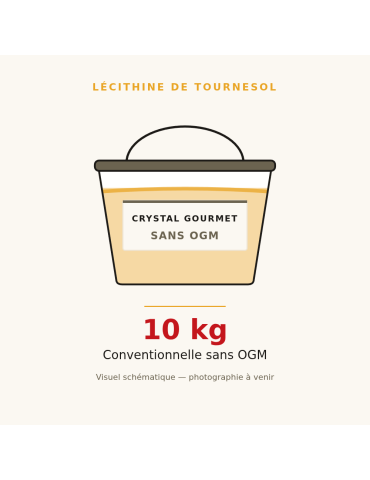 Lécithine de Tournesol Liquide Sans OGM 10 kg | Crystal Gourmet