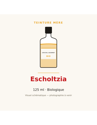 Teinture mère d'Escholtzia bio 125 ml - Eschscholzia californica