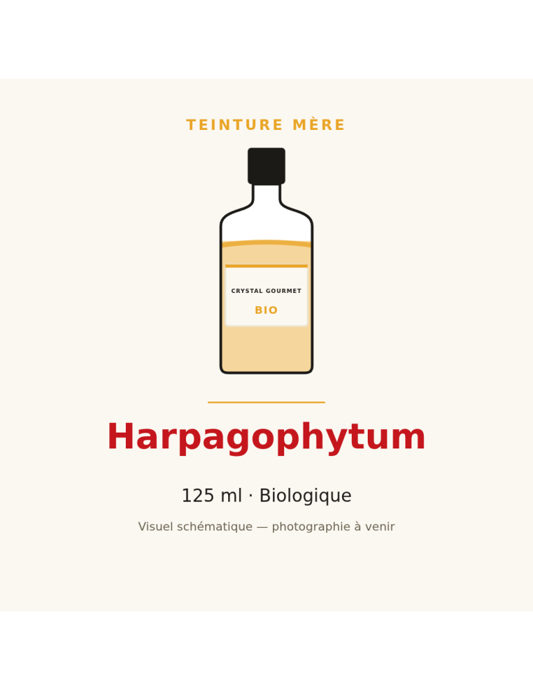 Teinture mère d'Harpagophytum bio 125 ml - Harpagophytum procumbens