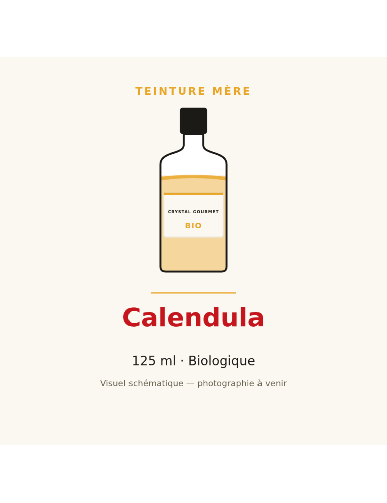 Teinture mère de Calendula bio 125 ml - Calendula officinalis