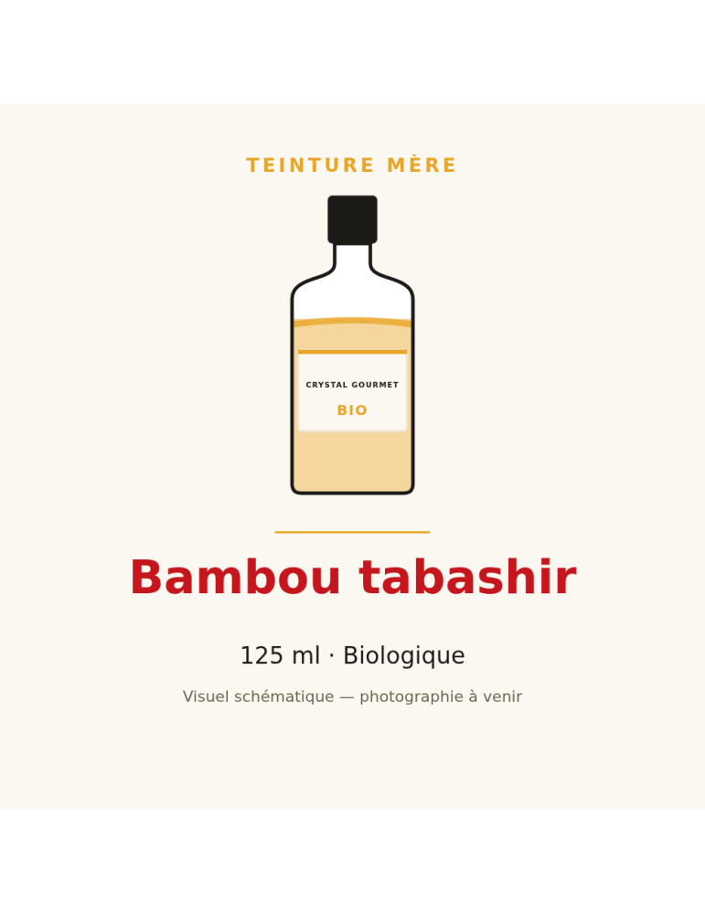 Teinture mère de Bambou tabashir bio 125 ml - Bambusa bambos