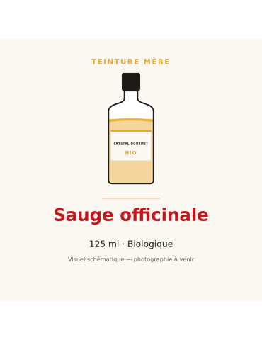 Teinture mère de Sauge officinale bio 125 ml - Salvia officinalis