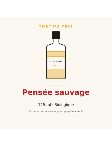 Teinture mère de Pensée sauvage bio 125 ml - Viola tricolor