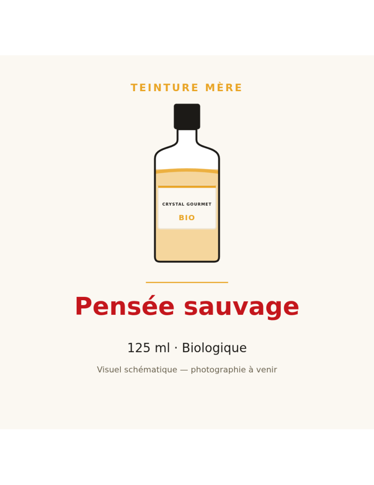 Teinture mère de Pensée sauvage bio 125 ml - Viola tricolor