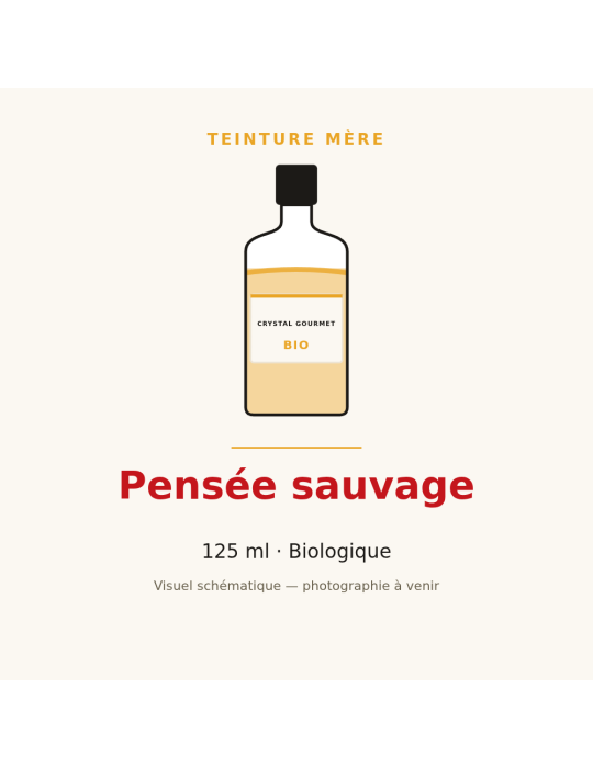Teinture mère de Pensée sauvage bio 125 ml - Viola tricolor