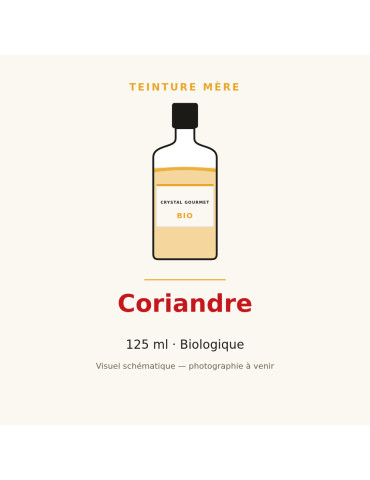 Teinture mère de Coriandre bio 125 ml - Coriandrum sativum