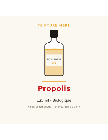 Teinture mère de Propolis bio 125 ml - extrait de propolis
