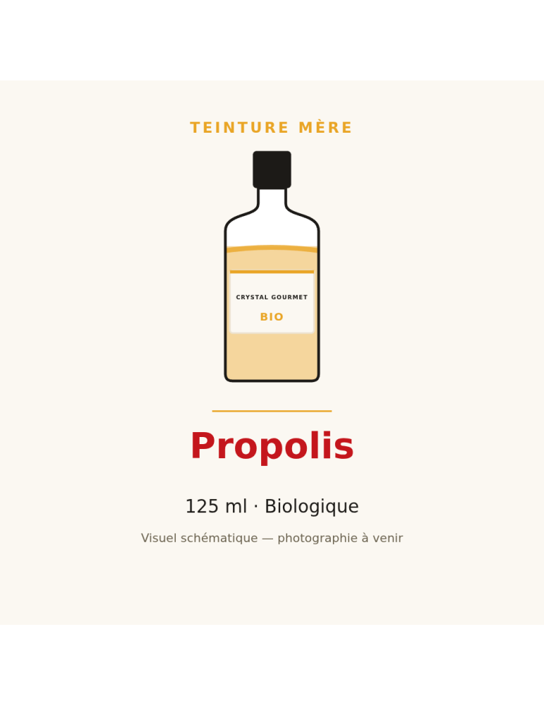 Teinture mère de Propolis bio 125 ml - extrait de propolis