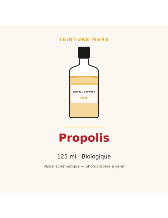 Teinture mère de Propolis bio 125 ml - extrait de propolis