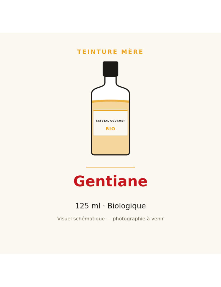 Teinture mère de Gentiane bio 125 ml - Gentiana lutea