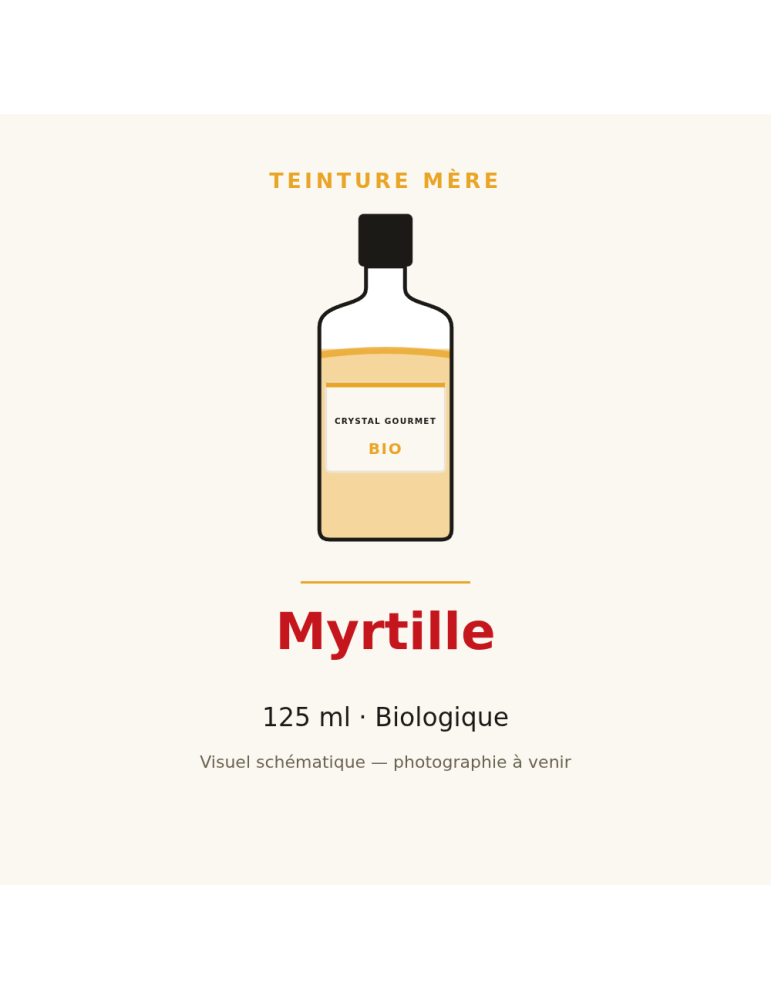 Teinture mère de Myrtille bio 125 ml - Vaccinium myrtillus