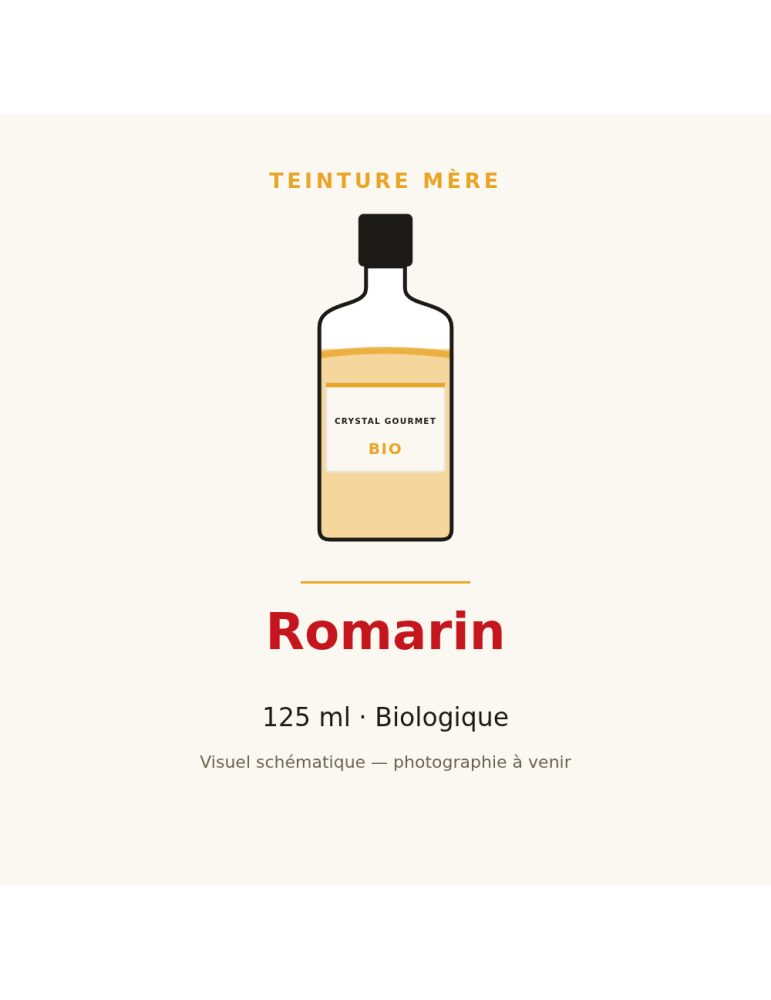 Teinture mère de Romarin bio (Rosmarinus officinalis) - 125 ml