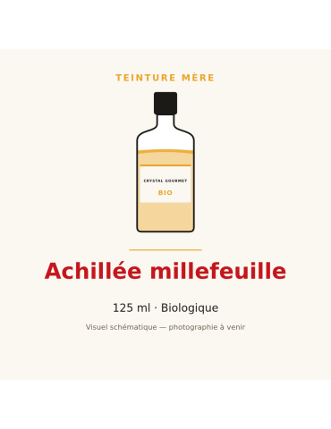 Teinture mère d'Achillée millefeuille bio - flacon 125 ml