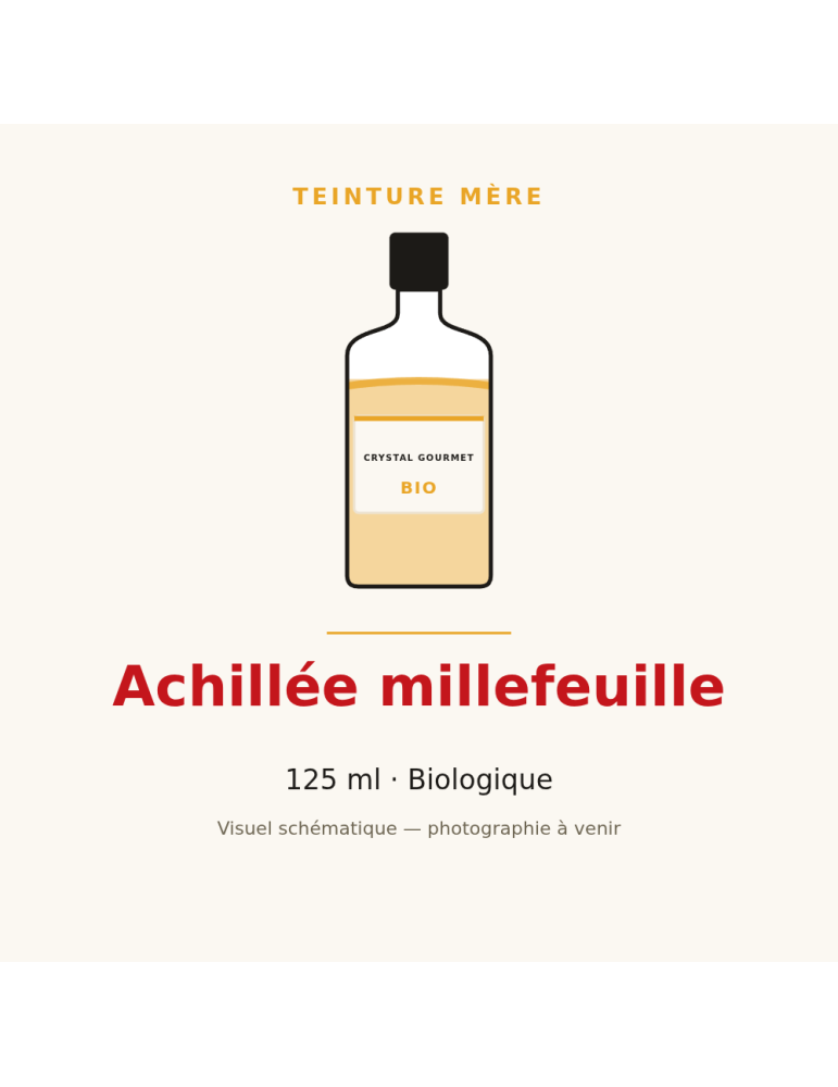 Teinture mère d'Achillée millefeuille bio - flacon 125 ml