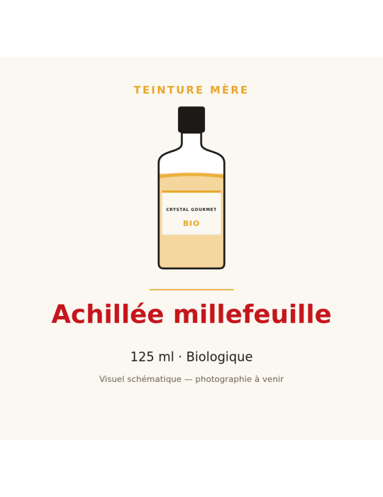 Teinture mère d'Achillée millefeuille bio - flacon 125 ml