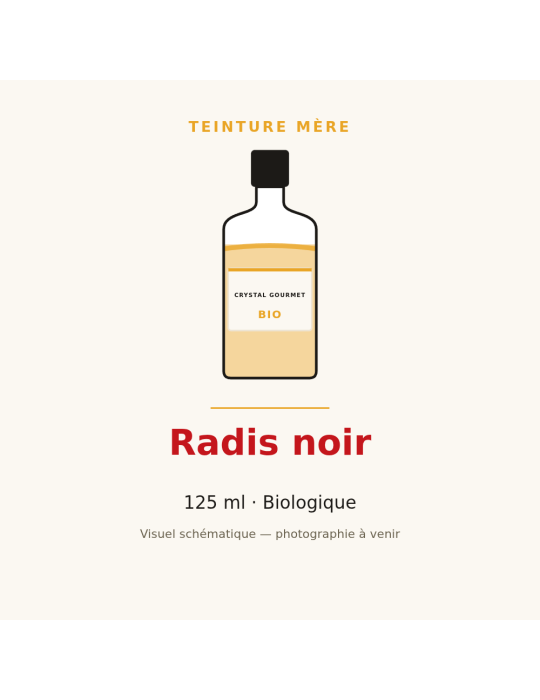 Teinture mère de Radis noir bio - flacon 125 ml