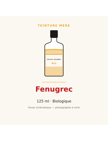Teinture mère de Fenugrec bio - 125 ml | Crystal Gourmet