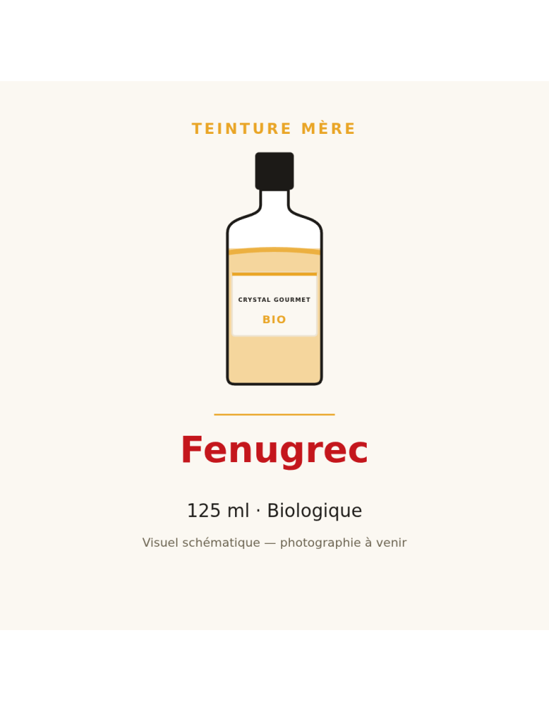 Teinture mère de Fenugrec bio - 125 ml | Crystal Gourmet