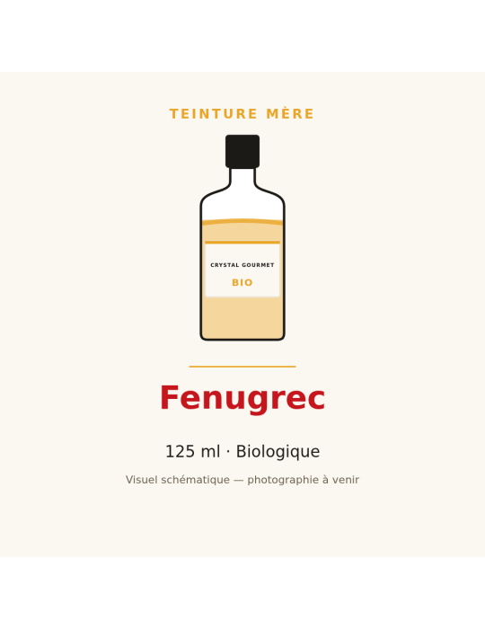 Teinture mère de Fenugrec bio - 125 ml | Crystal Gourmet