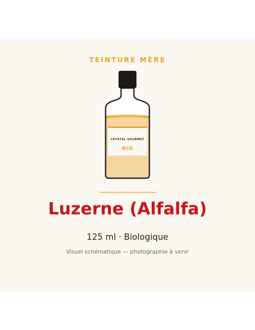 Teinture mère de Luzerne (Alfalfa) bio - 125 ml | Crystal Gourmet