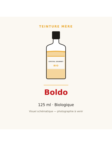 Teinture mère de Boldo bio - 125 ml | Crystal Gourmet