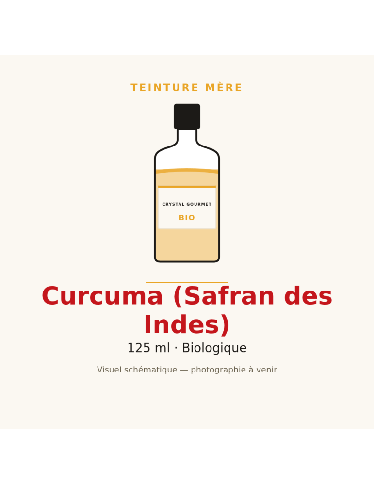 Teinture mère de Curcuma (Safran des Indes) bio - 125 ml