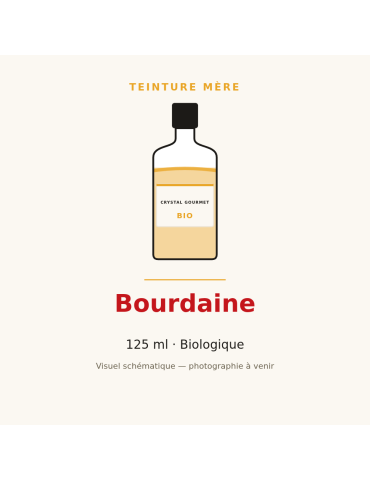 Teinture mère de Bourdaine bio - 125 ml | Crystal Gourmet