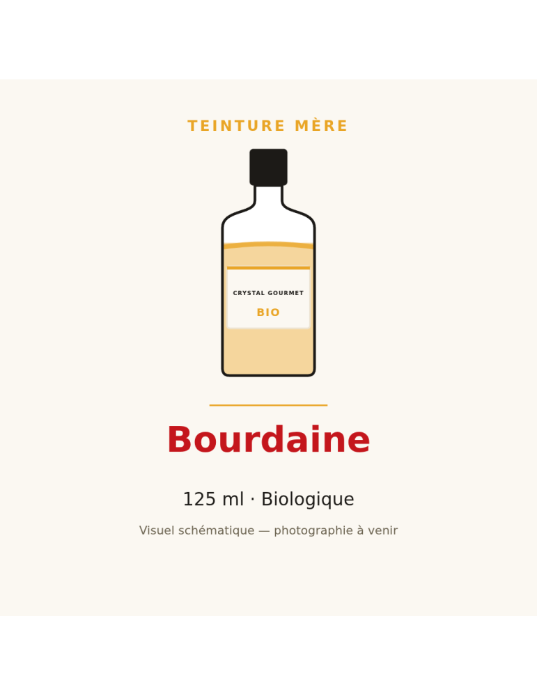 Teinture mère de Bourdaine bio - 125 ml | Crystal Gourmet
