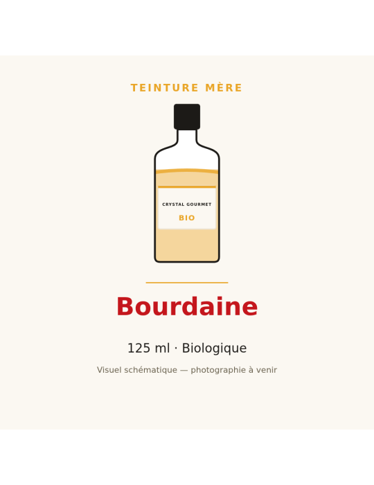 Teinture mère de Bourdaine bio - 125 ml | Crystal Gourmet