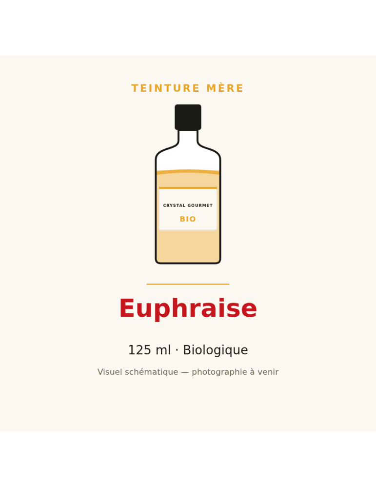 Teinture mère d'Euphraise bio - 125 ml | Crystal Gourmet
