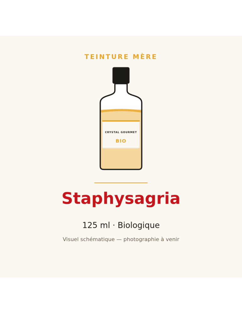 Teinture mère de Staphysagria bio - 125 ml