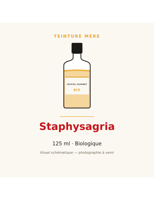 Teinture mère de Staphysagria bio - 125 ml