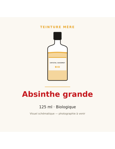 Teinture mère d'Absinthe grande bio - 125 ml