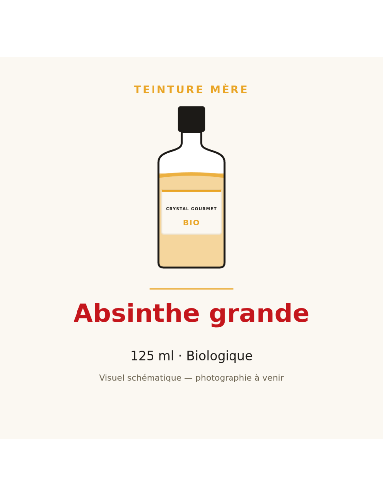 Teinture mère d'Absinthe grande bio - 125 ml