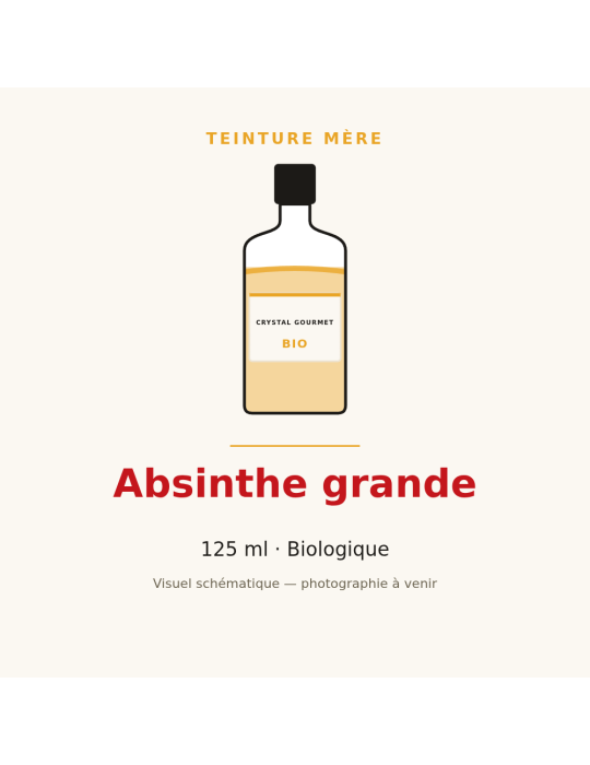 Teinture mère d'Absinthe grande bio - 125 ml