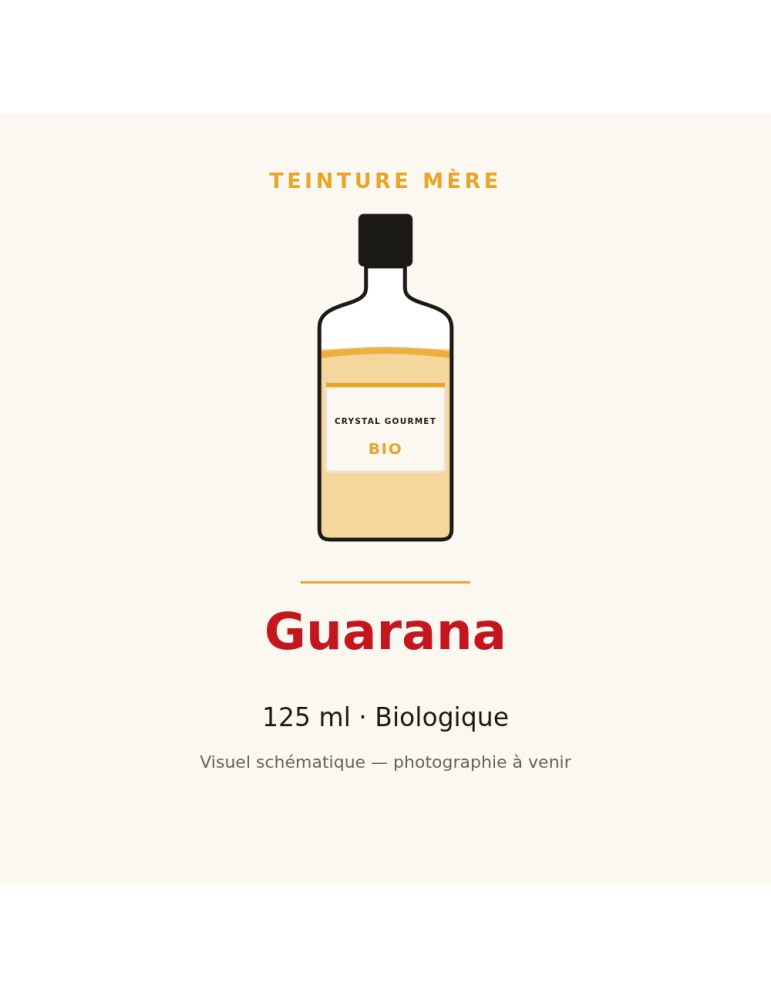 Teinture mère de Guarana bio (Paullinia cupana) - 125 ml