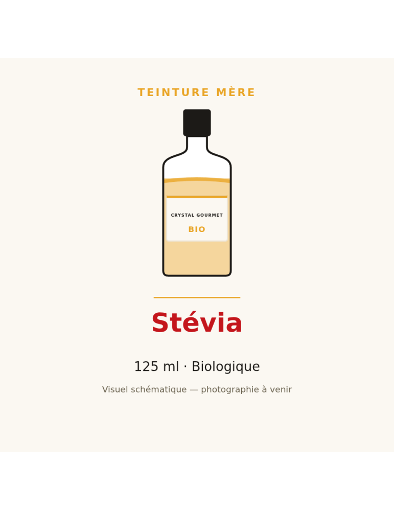 Teinture mère de Stévia bio (Stevia rebaudiana) - 125 ml