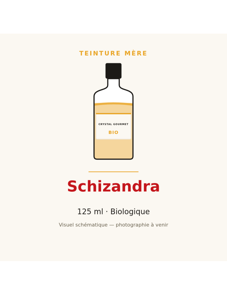 Teinture mère de Schizandra bio (Schisandra chinensis) - 125 ml