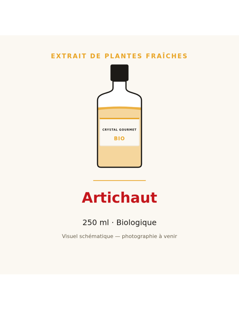 Extrait de plantes fraîches d'Artichaut bio - 250 ml