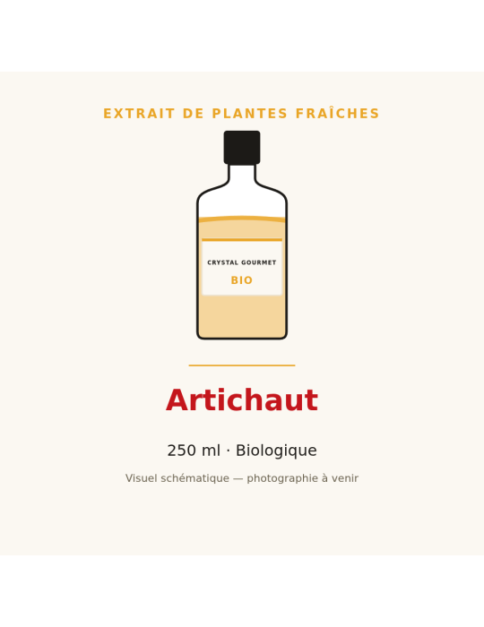 Extrait de plantes fraîches d'Artichaut bio - 250 ml