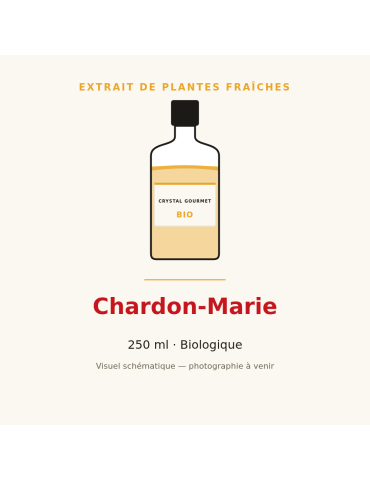 Extrait de plantes fraîches de Chardon-Marie bio - 250 ml