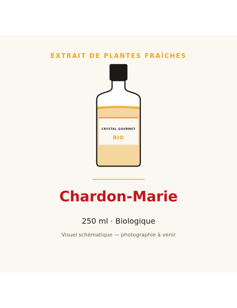 Extrait de plantes fraîches de Chardon-Marie bio - 250 ml