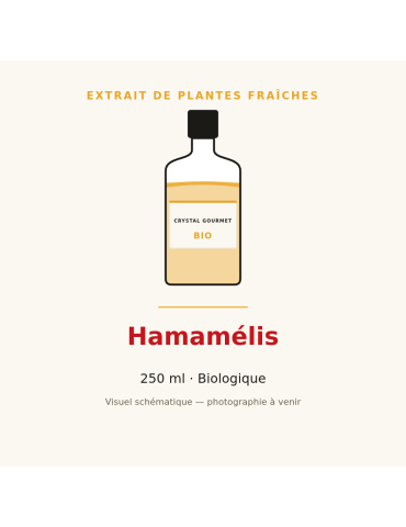 Extrait de plantes fraîches d'Hamamélis bio - 250 ml