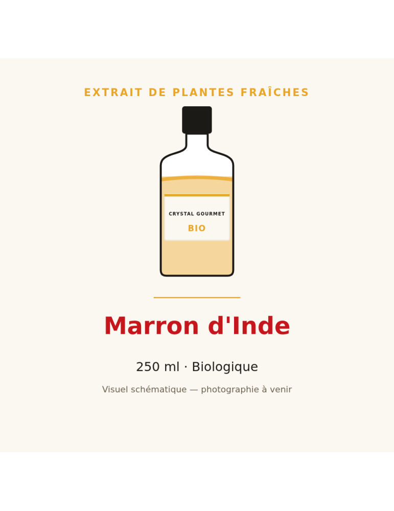 Extrait de plantes fraîches de Marron d'Inde bio - 250 ml