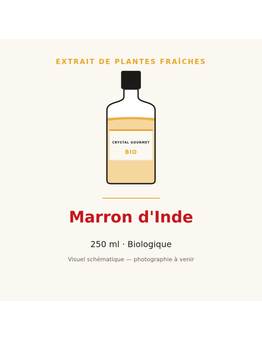 Extrait de plantes fraîches de Marron d'Inde bio - 250 ml