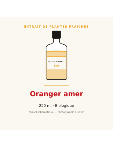 Extrait de plantes fraîches d'Oranger amer bio - 250 ml
