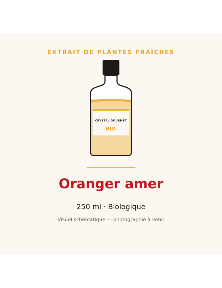 Extrait de plantes fraîches d'Oranger amer bio - 250 ml