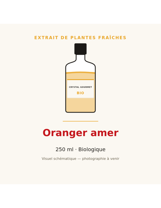 Extrait de plantes fraîches d'Oranger amer bio - 250 ml
